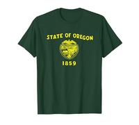 Oregon State Flag T-Shirt, Men, Forest Green, 3XL