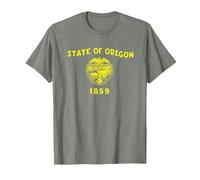 Oregon State Flag T-Shirt, Men, Olive Heather, L