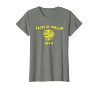 Oregon State Flag T-Shirt, Women, Olive Heather, L