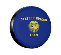 Oregon State Flag Tire Cover 14-17in Wheel Tyr Diametertrailer Car Truck Pvc Waterproof Dustproof Protection
