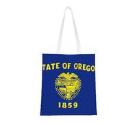 Oregon State Flag Totes. Lightweightcanvas, Double Handles, Stylish Women'S Tote Bag, Perfect For Shopping, Work And Everyday Carry.