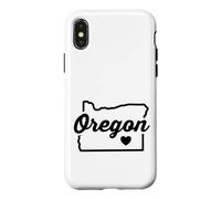 Oregon State Outline Vintage Love America Home Case for iPhone X/XS