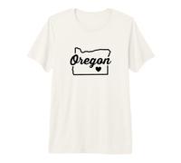 Oregon State Outline Vintage Love America Home Premium T-Shirt