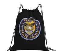 Oregon State Police Patch Men Women Pe Bag Large Gym Sack Waterproof Drawstring Backpack For Yoga Beach Climbing
