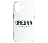 Oregon The Beaver State PNW Vintage Pride Floral Flowers Case for iPhone 16