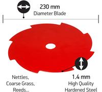 OREGON UNIVERSAL BRUSHCUTTER BLADE clears nettles coarse grass, weeds 295502 8T