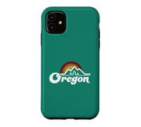 Oregon Vintage Outdoors Mountain Pine Trees Retro Sunset Case for iPhone 11