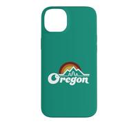 Oregon Vintage Outdoors Mountain Pine Trees Retro Sunset Case for iPhone 14 Plus