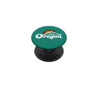 Oregon Vintage Outdoors Mountain Pine Trees Retro Sunset PopSockets Adhesive PopGrip