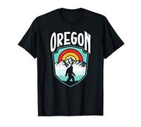 Oregon Vintage Sasquatch Outdoor Badge Bigfoot & Mountains T-Shirt