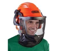 Oregon 562413 Waipoua Professional Chainsaw Safety Helmet with Protective Ear Muff and Mesh Visor, Hard Hat Safety Protection Equipment