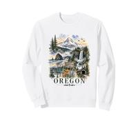 Oregon Watercolor Landscape Pacific Northwest Nature Design Sweatshirt