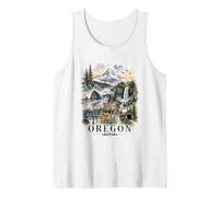Oregon Watercolor Landscape Pacific Northwest Nature Design Tank Top