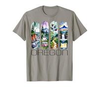 Oregon Watercolor, Pacific Northwest, Oregon Mountains T-Shirt
