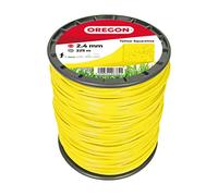 Oregon Yellow Square Strimmer Line Wire for Grass Trimmers and Brushcutters, Professional Grade Nylon, Fits Most Strimmers, 2.4 mm x 225 m (69-415-Y)