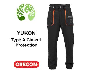Oregon Yukon Type A Class 1 Chainsaw Trousers. Sizes M-2XL other sizes available
