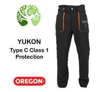Oregon Yukon Type C Class 1 Chainsaw Trousers. Sizes M-2XL other sizes available