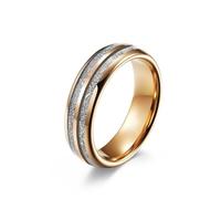 orehugaf Rings Ring Jewellery Women Men Engagement Rings For Women Men Matching Wedding Rings 6/8Mm Double Groove Silver Rose Gold Color Promise Couple Rings 9 Rosegold6Mm