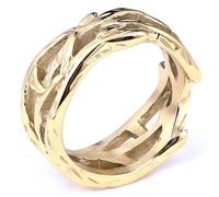 orehugaf Rings Ring Jewellery Women Men European And American Style Tree Of Life Gold Ring Retro Polished Jewelry 13 Yards Pure Gold 17308