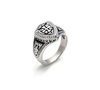 orehugaf Rings Ring Jewellery Women Men Gothic Size 7-14# Warrior Cross Shield Knight Templar Ring Jewelry 9