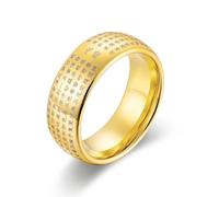 orehugaf Rings Ring Jewellery Women Men Men'S Carbide Chinese Heart Sutra Engraved Buddhist Ring Band 8 Gold