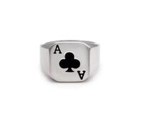 orehugaf Rings Ring Jewellery Women Men Punk Lucky Playing Card Club A Ring Men'S Fashion Letter Poker Rings Jewelry 7 R926