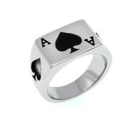 orehugaf Rings Ring Jewellery Women Men Punk Lucky Spade A Playing Card Ring Man'S Fashion Letter A Rings Jewelry 5