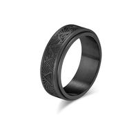 orehugaf Rings Ring Jewellery Women Men Relieve Stress Eye Of Horus Spinner Ring For Men Women Ancient Egypt Fidgety Anxiety Ring Worry Anxious Rings 12 Black
