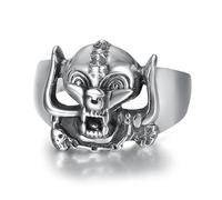 orehugaf Rings Ring Jewellery Women Men Screaming Skull Ring For Men In Stock Us Size 7 Steel Vintage Black 06203