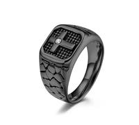 orehugaf Rings Ring Jewellery Women Men Two Tone Cross Signet Ring Vintage Cross Ring Of Faith Prayer Church Wedding Ring For Men 12 Black