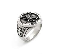 orehugaf Rings Ring Jewellery Women Men Vintage Protect Rings Talisman Religious Personality Legend Cross Ring 11