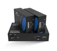 OREI 1x2 HDMI Extender Splitter 4K, Multiple Over Single Cable CAT6/7 4K@60Hz 4:4:4 HDCP 2.2 with EDID Management - Up to 230 Ft - Loop Out - Low Latency