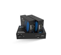 Orei 1X2 HDMI Extender Splitter Over Single CAT6/7 Cable Uncompressed 1080P with IR Remote EDID - Up to 132 Ft - Loop Out - Low Latency - 1 Input 2 Output (HD12-EX132-K-UPG)