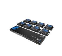 OREI 1x8 HDMI Extender Splitter Over Single Cable CAT6/7 1080P With IR Remote EDID Management - Up to 132 Ft - Loop Out - Low Latency