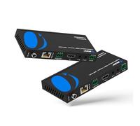 OREI 4K @ 120Hz HDMI over Ethernet Extender Balun - HDBaseT UltraHD 8K@30hz CAT6/7 Cable with HDR, CEC & IR Control, RS-232 Up to 400 Ft Power over Cable Audio Out (BK-EXB400R-K)