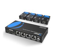 OREI 4K 1x4 HDMI Extender Splitter Over CAT6 Cable 230ft, Loop Out EDID POC