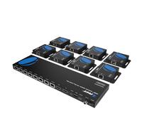 OREI 4K 1x8 HDMI Extender Splitter Over CAT6/7 165ft Loop-out 1-way IR EDID | 1x8 HDMI Extender - HDMI 1.4, 10.2Gbps, Dolby TrueHD, DTS-HD Master Audio, Plug & Play, Metal Housing, PoC Support