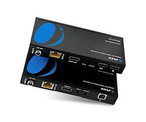 OREI 4K@60Hz KVM HDMI Extender Over Ethernet PoC Single HDBaseT CAT5e/CAT6A/CAT7 Cable - Upto 400 feet 4:4:4 - Remote, Keyboard, Mouse, USB Control