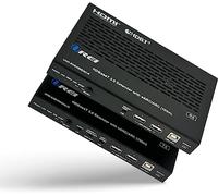 OREI 4K eARC HDMI Extender Balun HDBaseT 3.0 UltraHD 4K @ 60Hz 4:4:4 Over Single CAT5e/6/7 Cable with HDR, LAN, ARC & IR Support, RS-232 Up to 330 Ft Audio Out - Power Over Cable - LAN Out