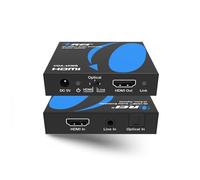 OREI 4K HDMI Audio Embedder, Digital/Analog Audio + DVI to HDMI Support, TOSLINK Optical 3.5mm Jack AUX Sound Input, 4K60Hz 18Gbps HDR HDCP2.2