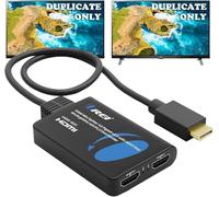 OREI 4K HDMI Splitter 1 in 2 Out 4:4:4 8-bit - HDCP 2.2, 18 Gbps, 4K@60Hz HDMI Duplicator/Distributor UltaHD High-Resolution Down Scaler - UHDS-102C