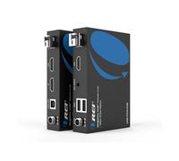 OREI 4K KVM HDMI extender over fiber optic cable - UltraHD 4K@ 60Hz 4:4:4 DR, supports keyboard and mouse USB - up to 10km in single mode - 300m in multi-mode