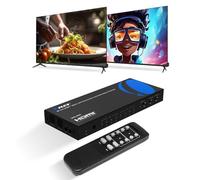 OREI 4x2 HDMI Matrix Switch - 4K@60Hz Audio Extraction, EDID, IR, HDCP 2.2