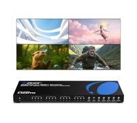OREI 4x4 HDMI Matrix Switch with Quad Multi-Viewer - Seamless HDMI Switcher 4K@30Hz, PIP Multi-Screen Display, Audio Out, IR Remote & RS-232 Control