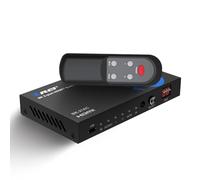 OREI 8K 2×1 HDMI 2.1 Switch - 8K@60 Hz/4K@120 Hz HDR10+/Dolby Vision Pass-Through, HDCP 2.3, Optical & RCA L/R Audio Extractor, IR Remote, Metal Housing - 2-Input HDMI Switch