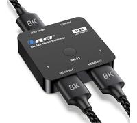 OREI 8K 2-Port HDMI 2.1 Switch, 8K@60Hz, 4K@120Hz, Auto and manual Switch