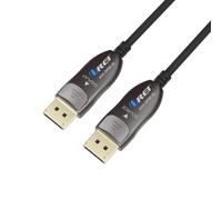 OREI 8K DisplayPort 2.0 Active Optical Cable 50ft, 54Gbps UHBR13.5, 8K@60/30Hz, 4K@144Hz, HDR10+, Dolby Vision, VRR, EMI-Free, Gold-Plated, PVC Cable (AOC-DP8K-50)