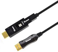 OREI 8K HDMI 2.1 Cable 100ft - AOC Active Optical Fiber HDMI Cable, 48Gbps, 8K@60Hz, 4K@120Hz, HDR10+, eARC, HDCP 2.3, EMI-Free, Gold-Plated, Nylon Braided