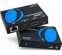 OREI Audio Extender Over Cat6 300ft ARC & S/PDIF, CEC, PCM 2.0, Dolby 5.1 | HDMI to Cat6 Converter, Cat6 to HDMI Converter - 300ft Audio Extension, CEC, DTS 5.1, Plug & Play, Metal Housing
