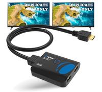 OREI HDMI Splitter Mirror Display 1 in 2 Out - Ultra HD 4K @ 30Hz, 3D & Full HD 1080P Support for Xbox, PS4, Blu-ray, Apple TV, HDTV - Will not Extend Display Screen